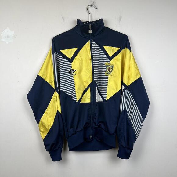 Vintage Umbro Scottish Football Association Windbreaker Jacket 80s - Picture 1 of 7